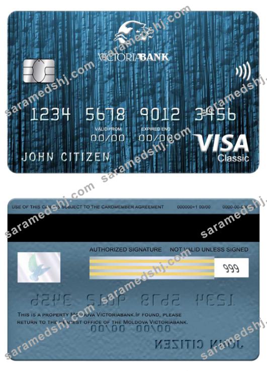 Moldova Victoriabank visa classic card